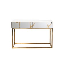 Консоль зеркальная c золотым декором см Garda Decor KFG197