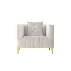 Кресло Basel, велюр серый см Garda Decor 102AN-KRES-8681-SER