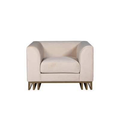 Кресло Lucerne велюр бежевое см Garda Decor 102AN-20491