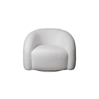 Кресло Monblan поворотное букле белое Hush000 см Garda Decor MONBLAN-K-HUSH000