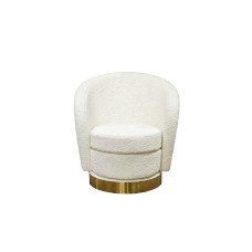 Кресло Napoli вращающееся, букле кремовое Sheepskin см Garda Decor Napoli-4K-КРЕМОВЫЙ-SHEEPSKIN