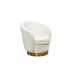 Кресло Napoli вращающееся, букле кремовое Sheepskin см Garda Decor Napoli-4K-КРЕМОВЫЙ-SHEEPSKIN
