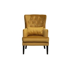 Кресло Rimini велюр горчичный Colton 022-ORANG см с подушкой Garda Decor RIMINI-Colt022