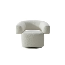Кресло поворотное Lugano букле белое см Garda Decor 87YY-23071