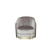 Кресло велюровое серо-коричневое см Garda Decor 87YY-1890-1 BRN