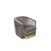 Кресло велюровое серо-коричневое см Garda Decor 87YY-1890-1 BRN