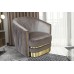 Кресло велюровое серо-коричневое см Garda Decor 87YY-1890-1 BRN