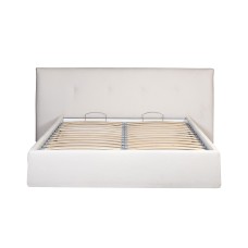 Кровать Como c подъем.мех. шенилл белый  Miss01 Garda Decor COMO3К-180М-MISS01