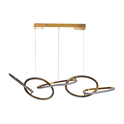 Люстра подвесная Flow золото 120см Garda Decor K2KML15105
