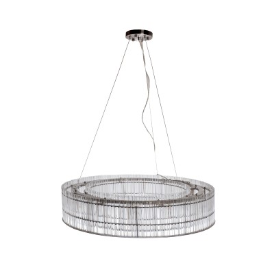 Люстра подвесная никель/стекло прозрач. dh150см Garda Decor 91GH-80568