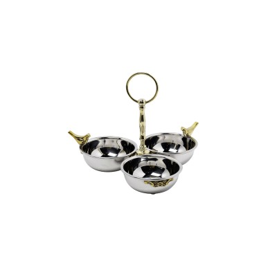 Менажница "Birds" 3 чаши н/ж сталь dсм Garda Decor 95IM-0099