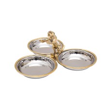 Менажница "Леопард" 3 чаши н/ж сталь dсм Garda Decor 95IM-16528