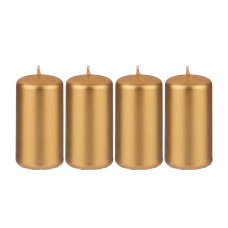 Набор свечей из 4 штук d см золотой металлик Garda Decor 348-861