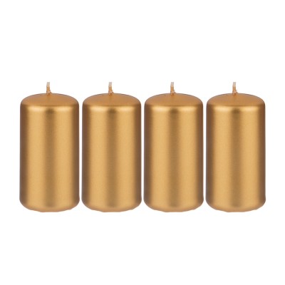 Набор свечей из 4 штук d см золотой металлик Garda Decor 348-861