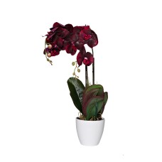 Орхидея бордовая в горшке, 58 см Garda Decor 29BJ-170-12