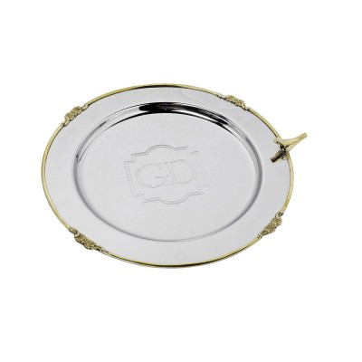 Поднос круглый "Bird" нерж.сталь dсм Garda Decor 95IM-0077