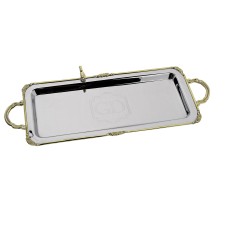 Поднос прямоуг. с ручками "Birds" нерж.сталь см Garda Decor 95IM-0084