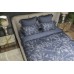 Пододеяльник принт тенсель Магнолия cиний Garda Decor 144HF-10412