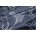 Пододеяльник принт тенсель Магнолия синий Garda Decor 144HF-10413