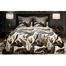 Пододеяльник Тропики принт  золото/серый Garda Decor 130HB-00002