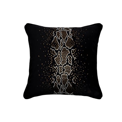 Подушка со стразами "Питон" черный Garda Decor 70SW-38076