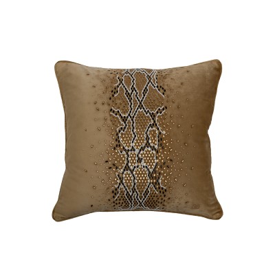 Подушка со стразами "Питон" золотая Garda Decor 70SW-38072