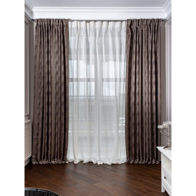 Портьера FIJI коричневая см Garda Decor 121GD-00002