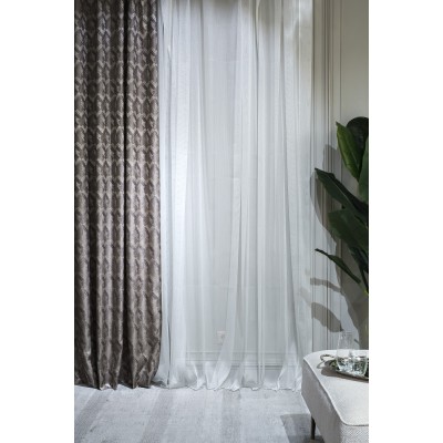Портьера MODENA серебряная  см Garda Decor 121GD-TON07-PORT SER