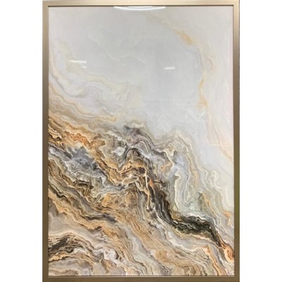 Постер "Серый мрамор-1" см, багет Garda Decor 89VOR-MARBLE3