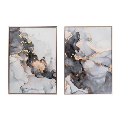 Постеры "Мрамор. Диптих-1" (2шт)*см,багет кэнвес, с поталью Garda Decor 89VOR-MARBLE5/2
