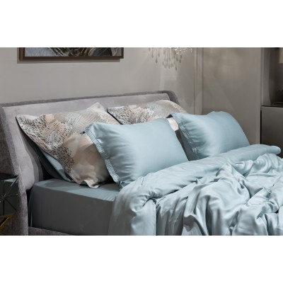 Простыня на резинке тенсель бирюзовая Garda Decor 144HF-70606