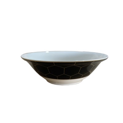 Салатник HONEYCOMB чёрно-золотая деколь 15см (6) Garda Decor 26FC-SAL-HONEYCOMB-15