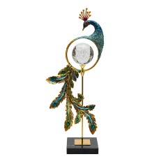Статуэтка  "Жар-птица" золотисто-зеленая см Garda Decor 55RD6901