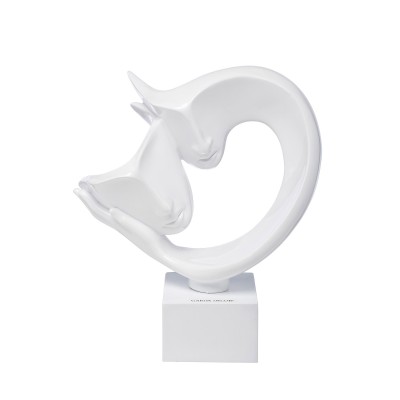 Статуэтка "Объятия. Абстракция" белая см Garda Decor D3013WH