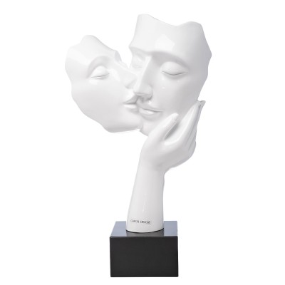 Статуэтка "Поцелуй" белая см Garda Decor D5128WH