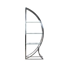 Стеллаж "Полусфера" прозрачное стекло/хром см Garda Decor KFG087