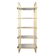 Стеллаж прозр.стекло/золото см Garda Decor 47ED-00401