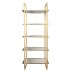 Стеллаж прозр.стекло/золото см Garda Decor 47ED-00401