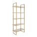 Стеллаж прозр.стекло/золото см Garda Decor 47ED-00401