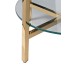 Стеллаж прозр.стекло/золото см Garda Decor 47ED-00501