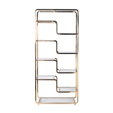 Стеллаж золотистый/прозр. стекло см Garda Decor 46AS-SH1652-GOLD