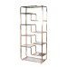 Стеллаж золотистый/прозр. стекло см Garda Decor 46AS-SH1652-GOLD