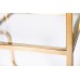 Стеллаж золотистый/прозр. стекло см Garda Decor 46AS-SH1652-GOLD