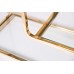 Стеллаж золотистый/прозр. стекло см Garda Decor 46AS-SH1652-GOLD