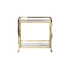 Стол-тележка сервировочн ст.прозр/золото Garda Decor GY-CRT8164GOLD