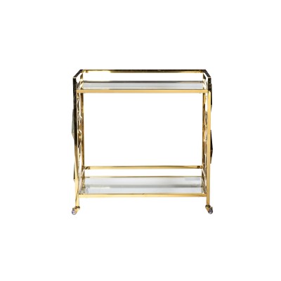 Стол-тележка сервировочн ст.прозр/золото Garda Decor GY-CRT8164GOLD