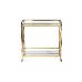 Стол-тележка сервировочн ст.прозр/золото Garda Decor GY-CRT8164GOLD