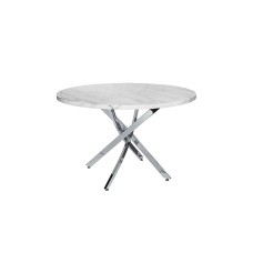 Стол обеденный круглый dсм ножки хром Garda Decor 30F-STOL/OB-9571