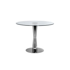 Стол обеденный стекло прозр/хром d.см Garda Decor GY-08074