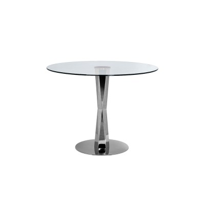 Стол обеденный стекло прозр/хром d.см Garda Decor GY-08074